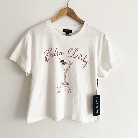 Wildfox Tops - Wildfox “Extra Dirty Martini Social Club” Graphic Tee – Size Small